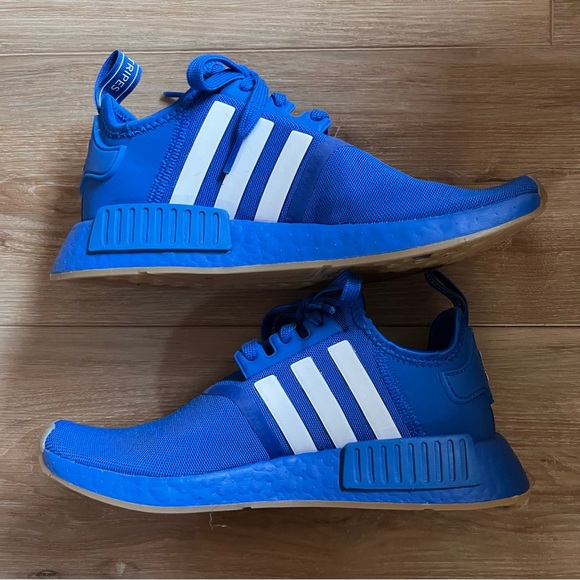 Adidas NMD_R1 J Blue/White Size 6.5 Y/Women’s 8 - Picture 2 of 7
